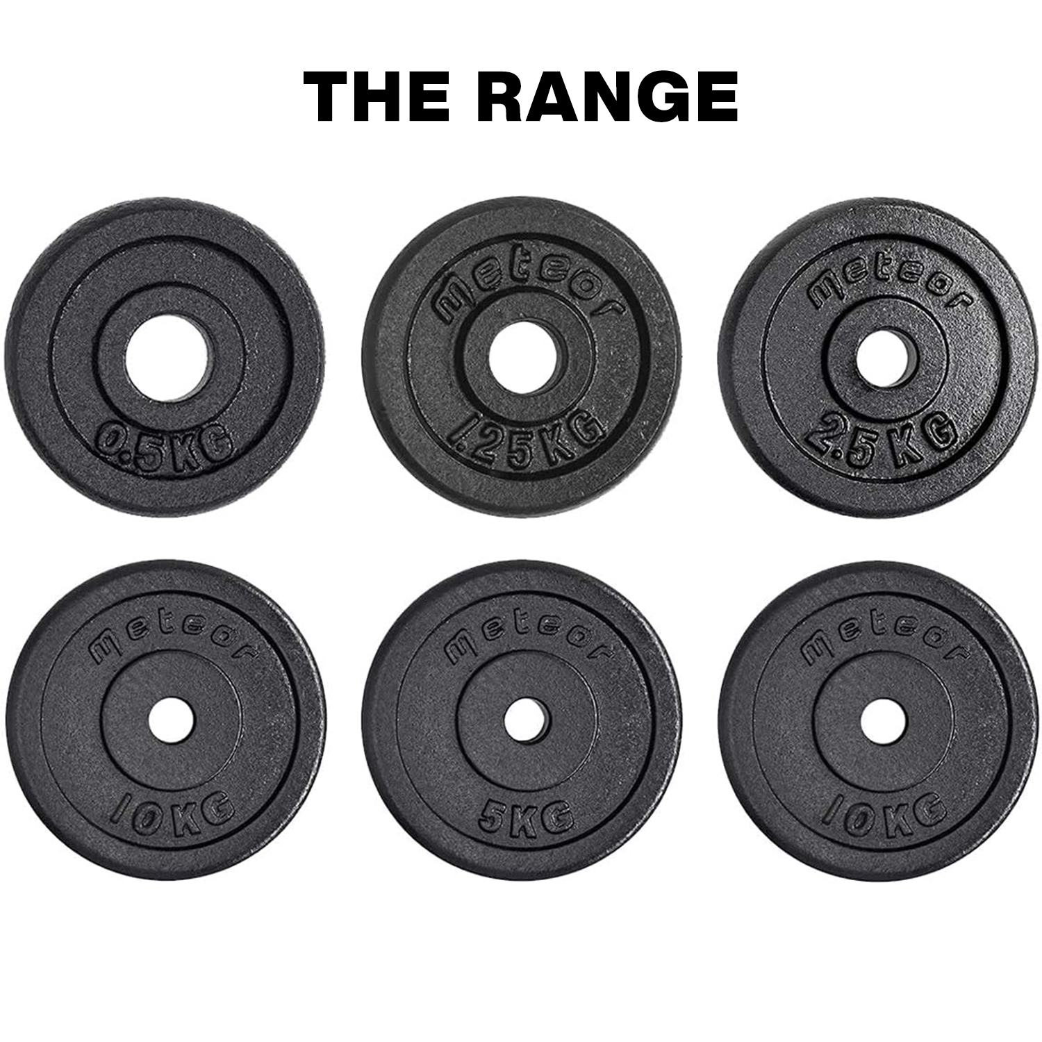 METEOR 0.5-10kg Standard Cast Iron Weight Plate Weightlifting Dumbbell Barbell - Picture 46 of 81