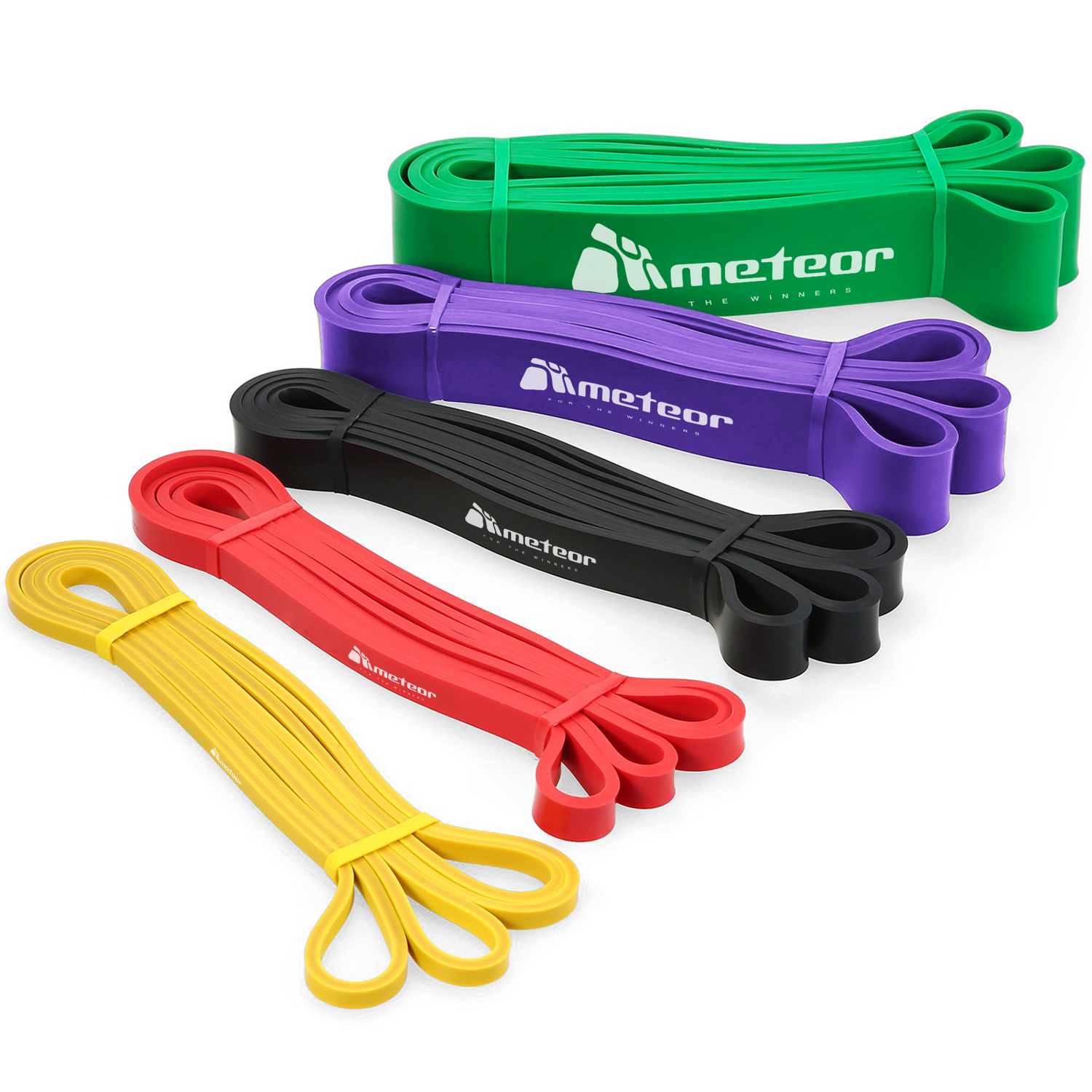 Meteor Essential Power Bands Resistance Loop Set Dumbbell Barbell Home Fitness - Picture 73 of 107
