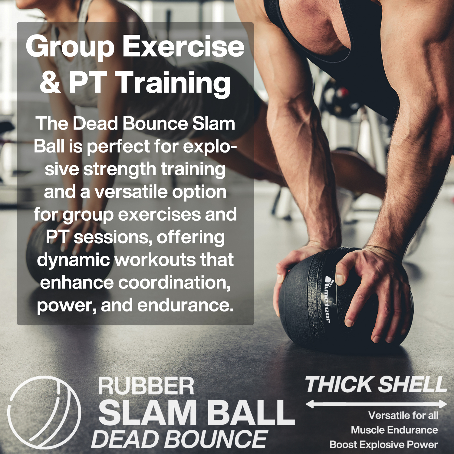 METEOR Dead Bounce Slam Ball Wall Ball Medicine Ball Exercise Ball
