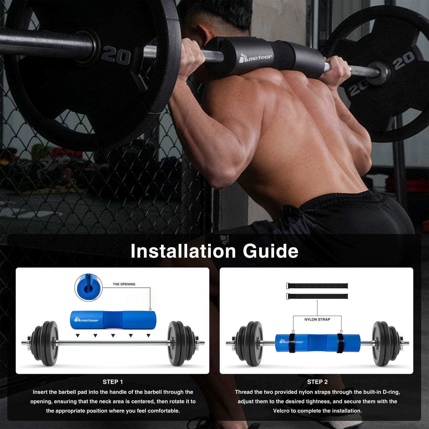 METEOR Barbell Pad Shoulder Pad Squat Pad Weightlifting Hip Thrust Lunges - Picture 26 of 79