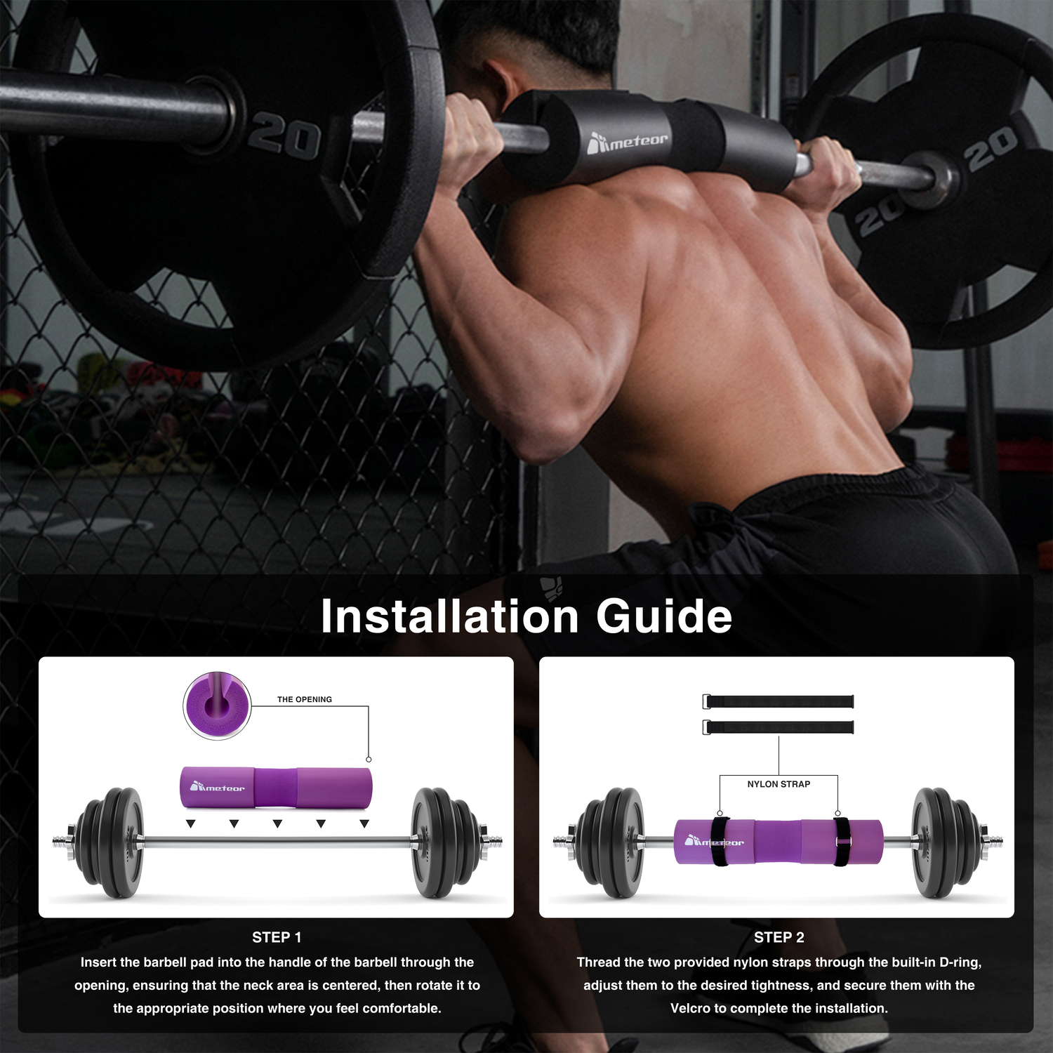 METEOR Barbell Pad Shoulder Pad Squat Pad Weightlifting Hip Thrust Lunges - Picture 56 of 79