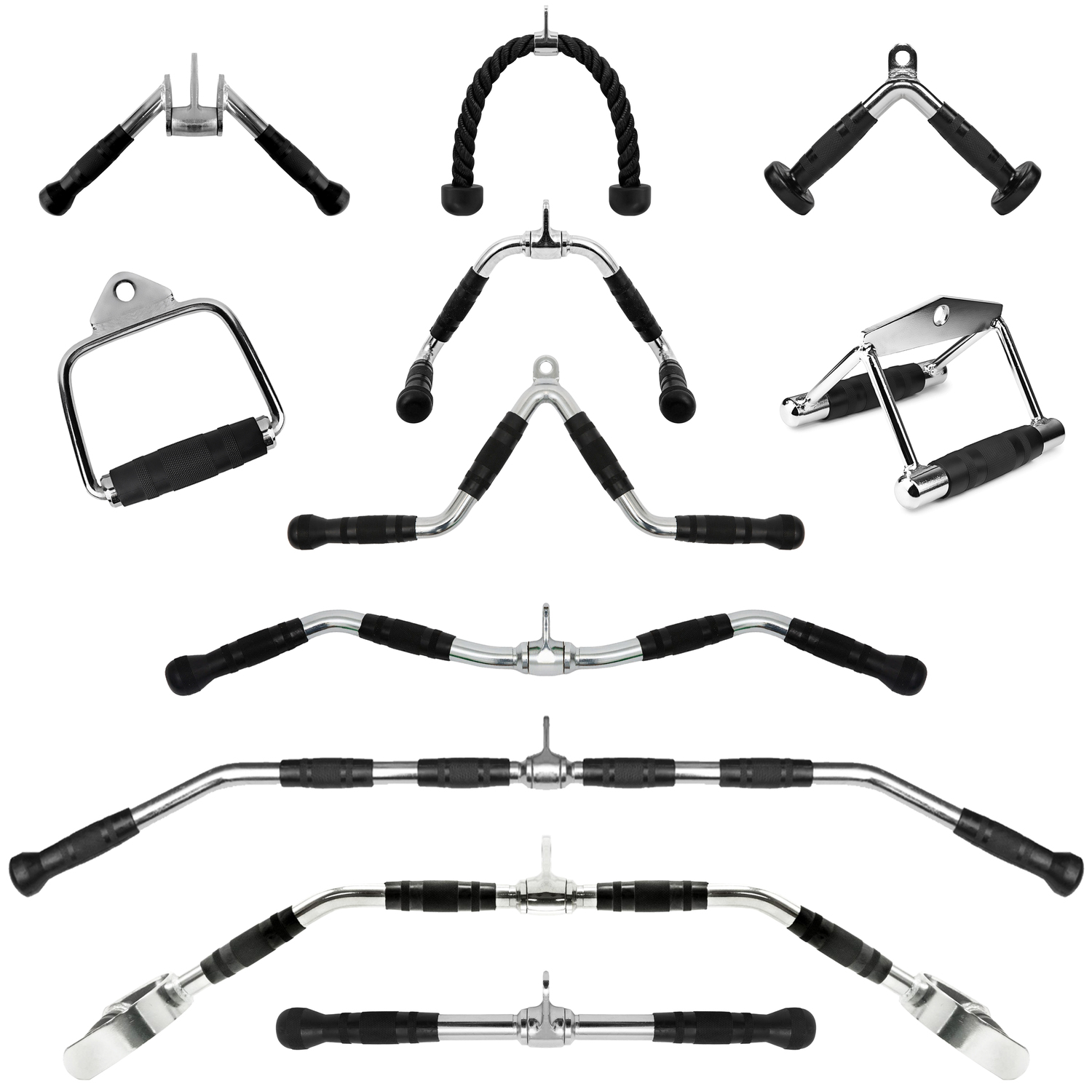 METEOR Cable Pulley Attachment Tricep Rope V Grip LAT Pull Down Gym Accessory - Picture 64 of 122