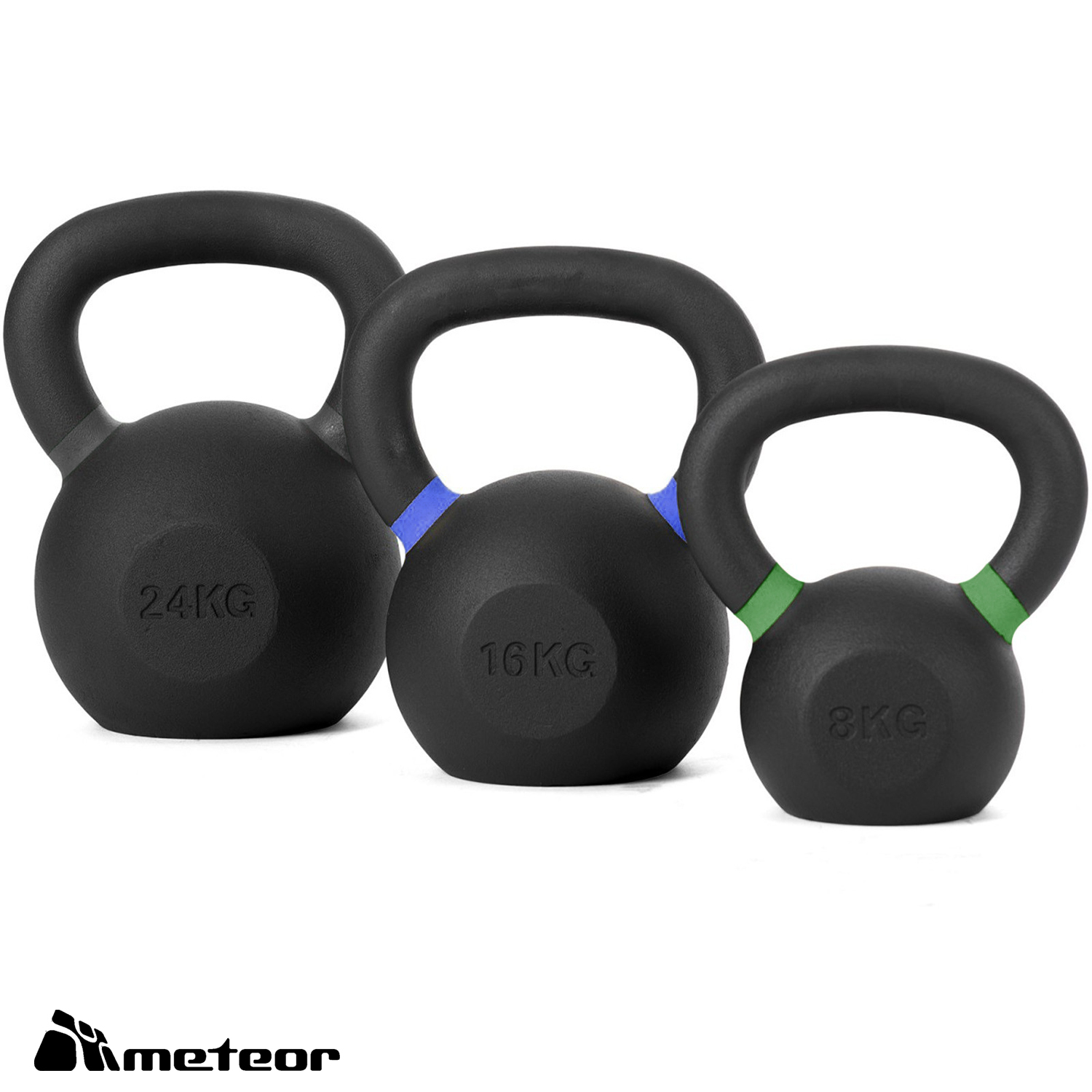 METEOR 4-24kg Cast Iron Kettlebells with Color-Coding Weightlifting Kettlebells - Picture 20 of 77