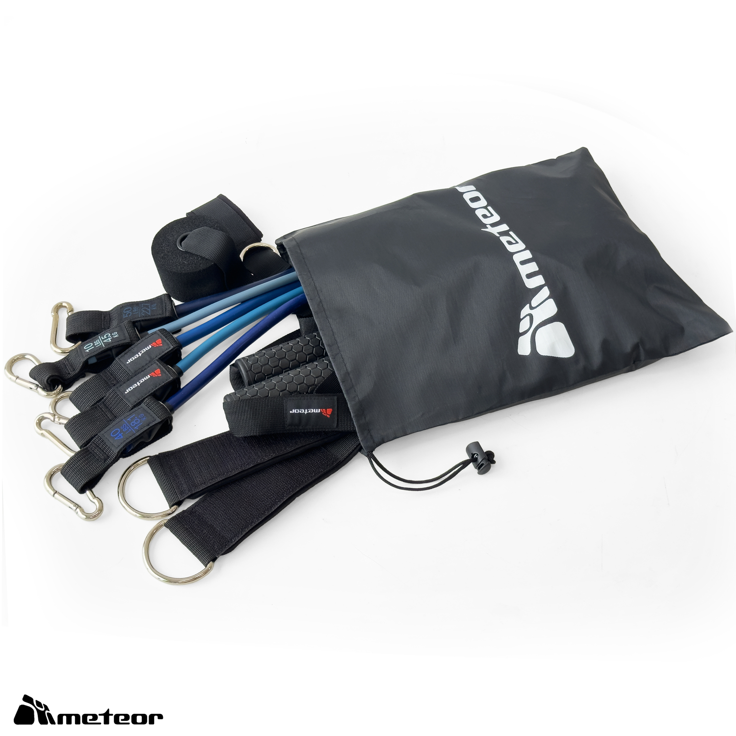 METEOR Resistance Bands Set, All-in-One Exercise Kit, 5-70kg Resistance - Picture 28 of 49