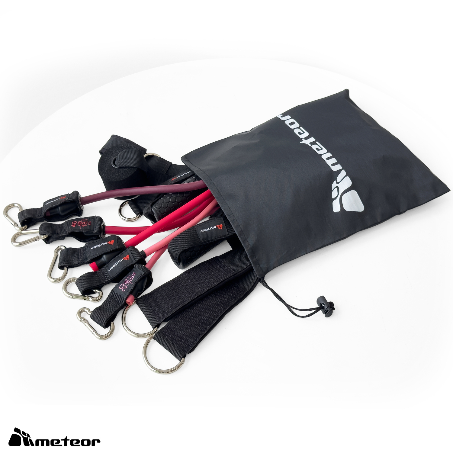 METEOR Resistance Bands Set, All-in-One Exercise Kit, 5-70kg Resistance - Picture 48 of 49