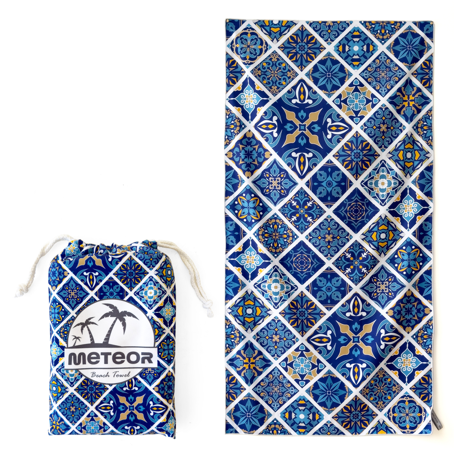 METEOR 180x90cm Extra Large Beach Towel, Sand Free, Quick Dry, With Carry Bag - Picture 71 of 203