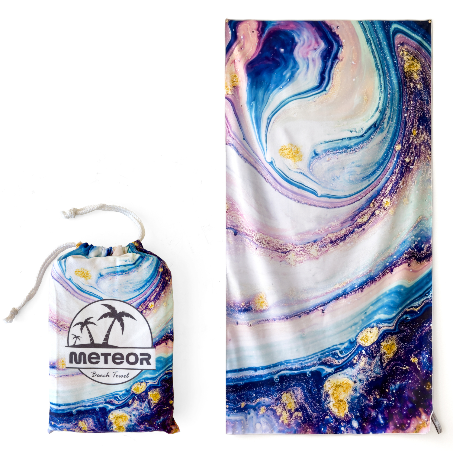 METEOR 180x90cm Extra Large Beach Towel, Sand Free, Quick Dry, With Carry Bag - Picture 78 of 203