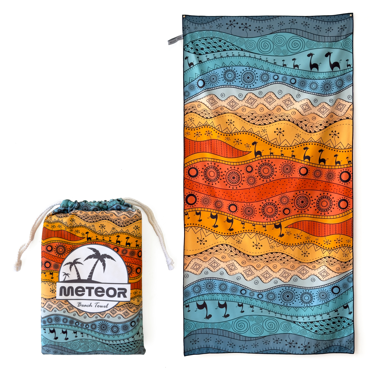 METEOR 180x90cm Extra Large Beach Towel, Sand Free, Quick Dry, With Carry Bag - Picture 162 of 203