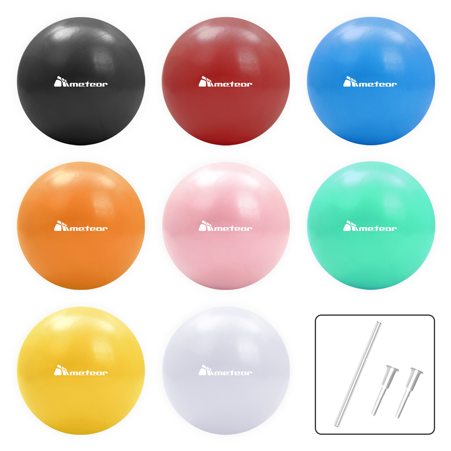 9" Pilates Overball Soft Easy-grip texture Gym Pelvic Core exercises Resistance 