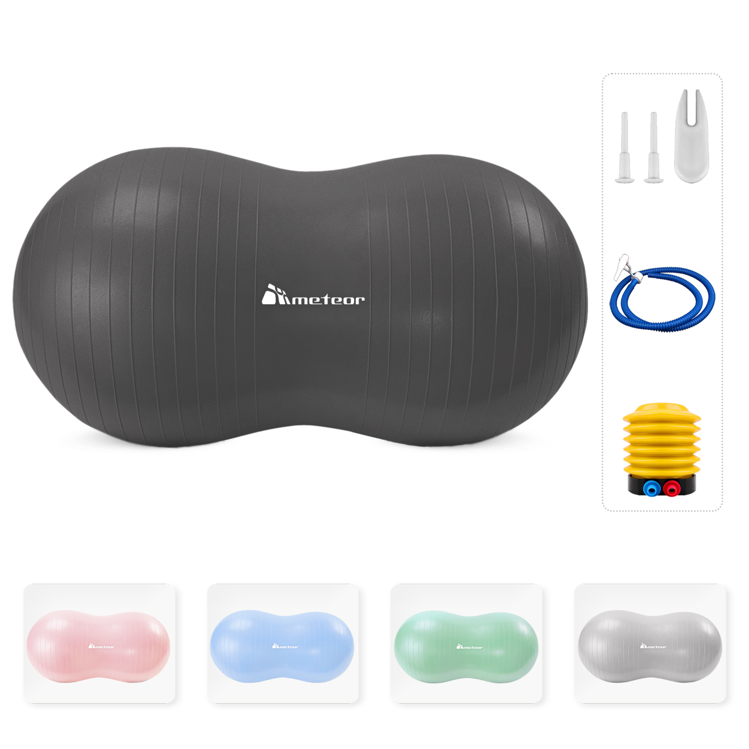 METEOR Anti-Burst Peanut Ball-Yoga Ball-Gym Ball-Swiss Ball-Pet-Kids-Birth Ball - Picture 9 of 56