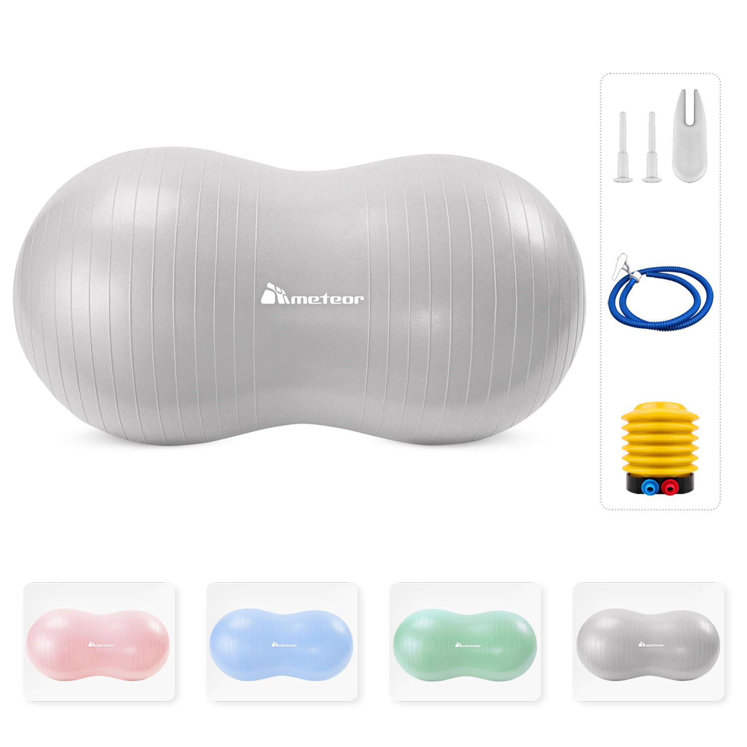 METEOR Anti-Burst Peanut Ball-Yoga Ball-Gym Ball-Swiss Ball-Pet-Kids-Birth Ball - Picture 27 of 56