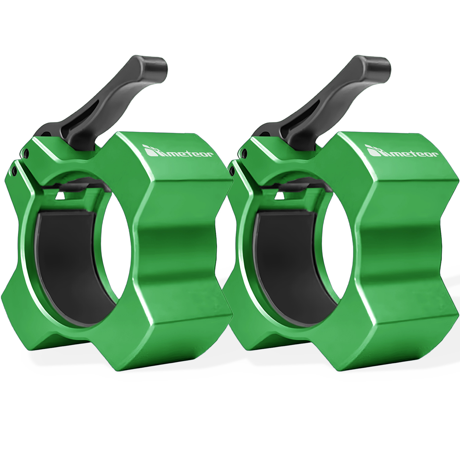 METEOR 50mm Aluminium Quick-Release Olympic Barbell Collars Clips Clamps - Picture 20 of 40