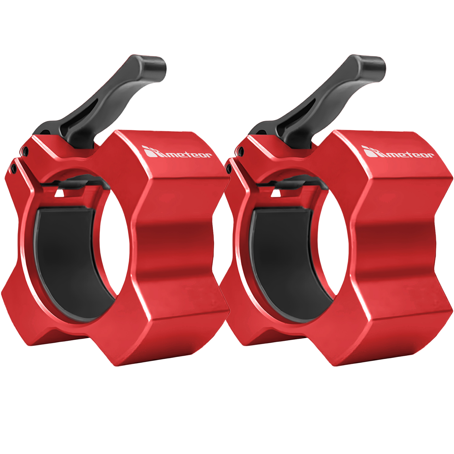 METEOR 50mm Aluminium Quick-Release Olympic Barbell Collars Clips Clamps - Picture 27 of 40