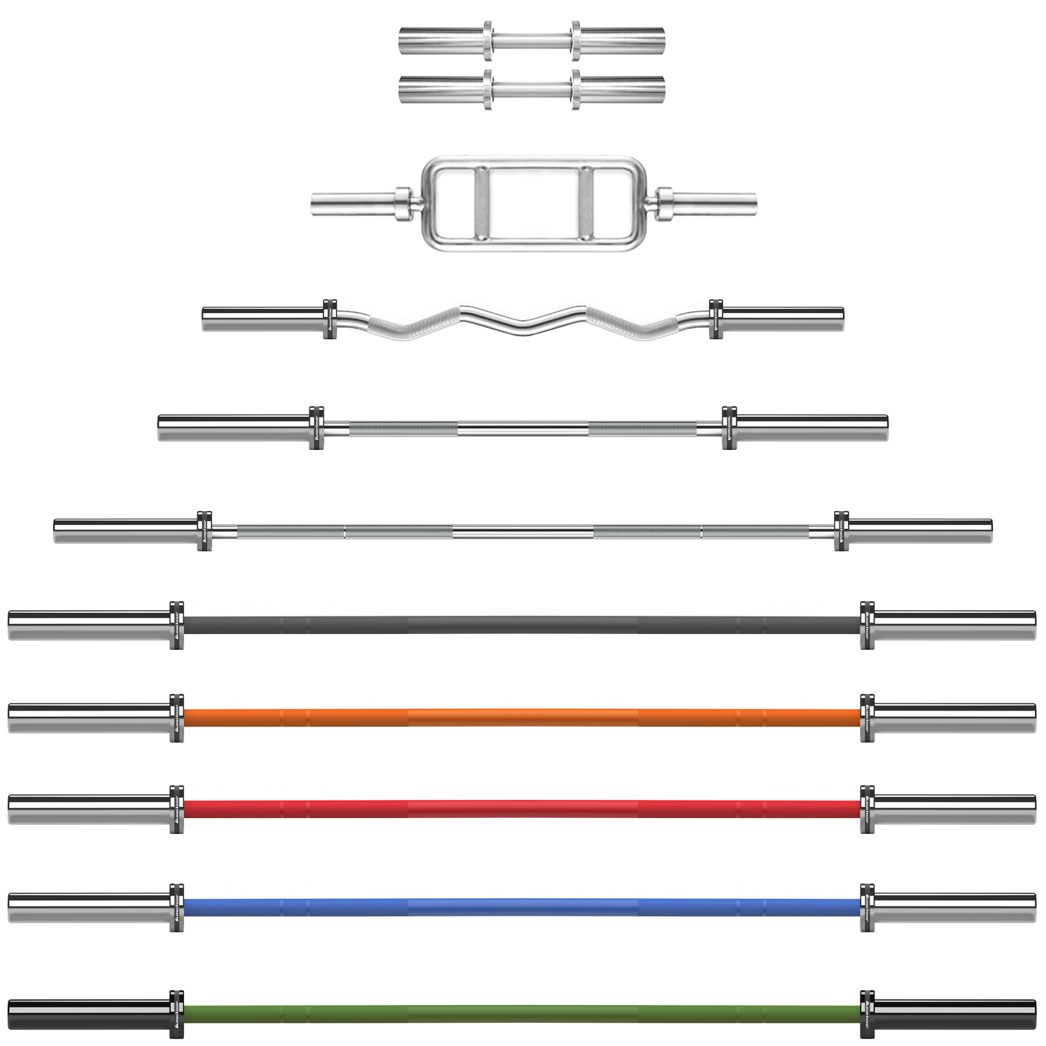 weight of barbell bar