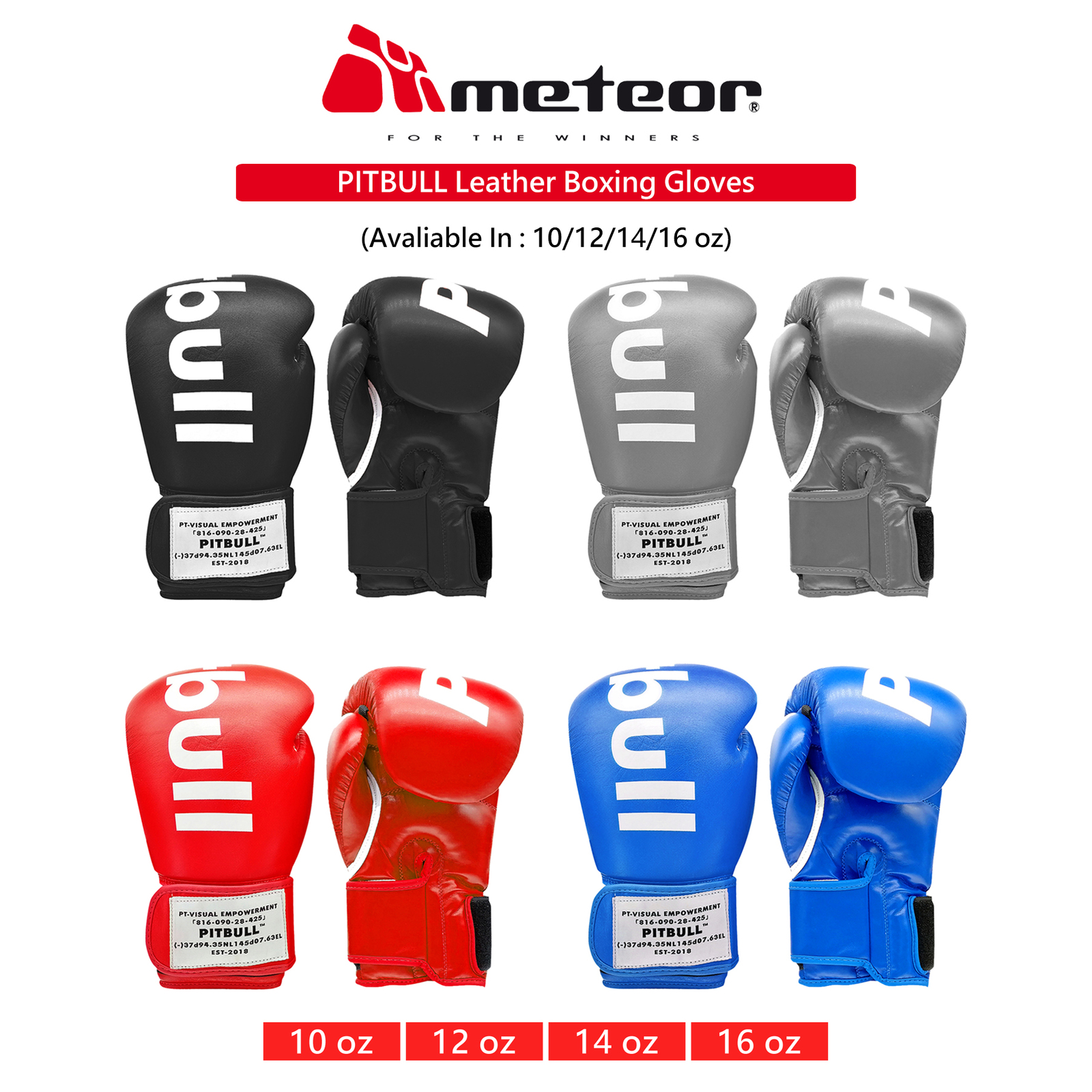 PITBULL Leather Boxing Gloves MMA Grappling Training UFC Fight Punch Sparring