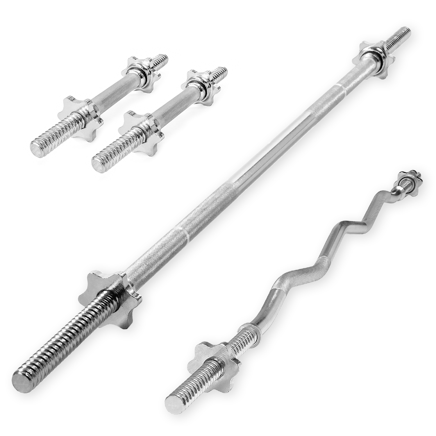 METEOR Standard Barbell Weightlifting Bar-Dumbell Handles-Tricep Bar-Ez Curl Bar - Picture 23 of 99