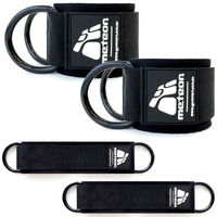 Meteor Essential Ankle Straps for Cable Machines, Cable Pulley Attachment, Exercise Machine Accessories