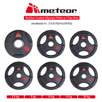 51mm Olympic Weight Plate (Durable Rubber Coating with Triple Grip)