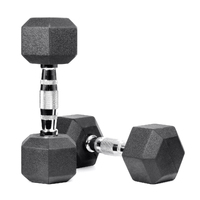 METEOR Rubber Hex Dumbbell Fixed Weight Gym Weights