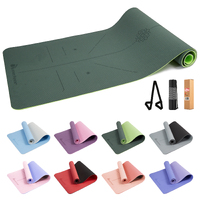 METEOR Non-slip Yoga Mat,Thick Yoga Mat,TPE Yoga Mat,6mm Yoga Mat,Exercise Mat,Pilates Mat,Workout Mat,Gym Mat-6mm Thickness,183x65cm