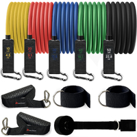 METEOR Resistance Bands Set, All-in-One Exercise Kit, 5-70kg Resistance