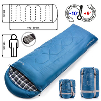 Meteor 220x80cm Rectangular Sleeping Bag with Hood-All Season Sleeping Bag for Camping, Hiking and Travel
