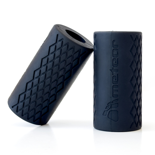 METEOR Silicone Dumbbell Grip Barbell Grip Barbell Pad (Black 10x5cm)