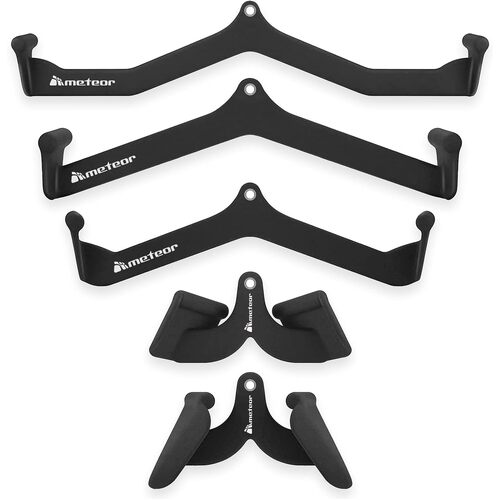 METEOR 5pcs Cable Pulley Attachment Set, Exercise Machine Accessories