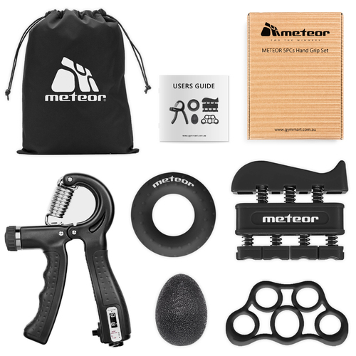 METEOR Hand & Finger Grip Strengthener Kit (5-in-1)