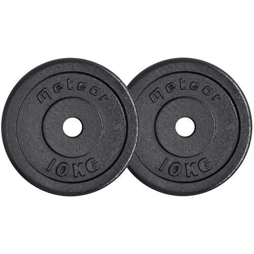 METEOR 25.4mm Standard Weight Plates Cast Iron Weightlifting Plate (10kg x2PCs)