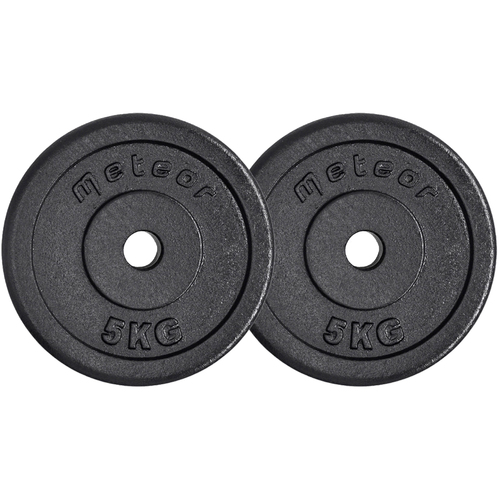 METEOR 25.4mm Standard Weight Plates Cast Iron Weightlifting Plate (5kg x2PCs)