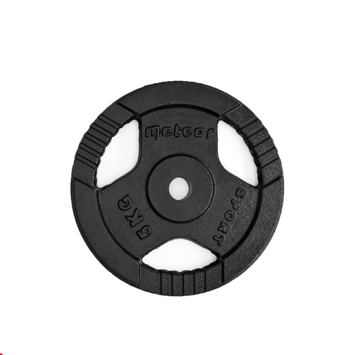 26.5mm Standard Weight Plate (Solid Cast Iron with Triple Grip) - 5kg Pair x2