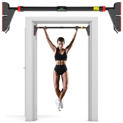 Meteor Essential Pull Up Bar - Chin up Push Up Abdominal Training Door Bar, 69 to 92 cm Adjustable Length, 200kg Capacity
