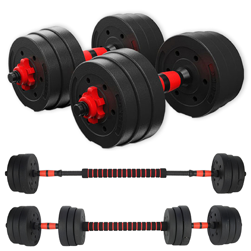 METEOR 20kg Dumbbell Set, One-Set-For-All Barbell Set for Home Gym Weightlifting Fitness Exercise Weight (2x 10kg Dumbbells)
