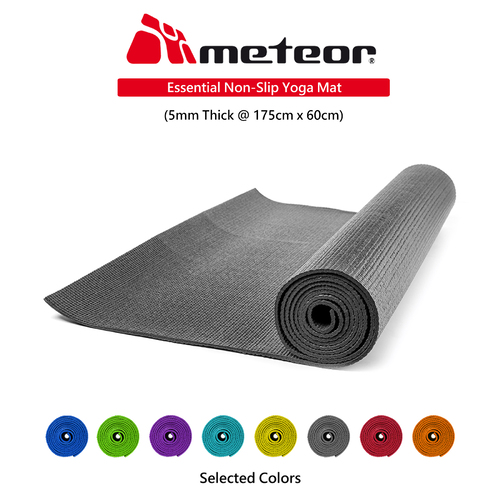 175 x 60cm Non-Slip Yoga Mat (4mm PVC)