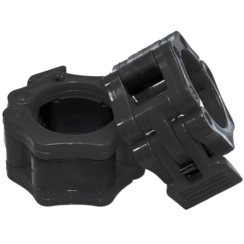 METEOR 50mm ABS Plastic Olympic Barbell Collars Clips Clamps (Black)