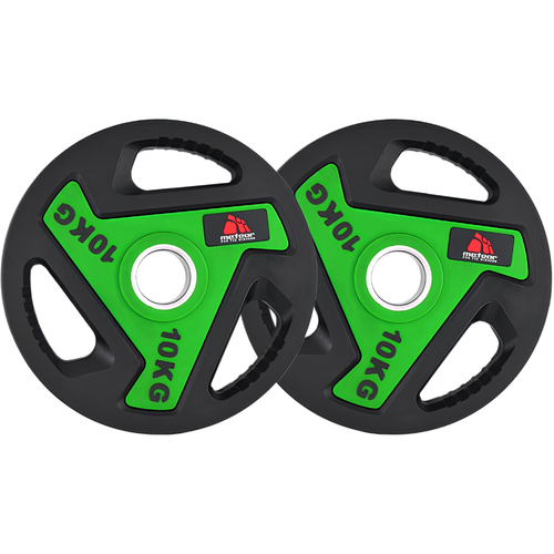 METEOR Urethane Olympic Weightlifting Plates for Olympic Barbells (10kgx2)