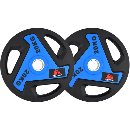 METEOR Urethane Olympic Weightlifting Plates for Olympic Barbells (20kgx2)