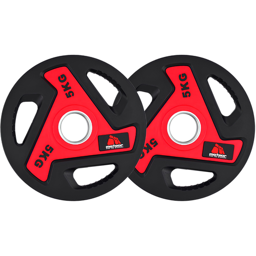 METEOR Urethane Olympic Weightlifting Plates for Olympic Barbells (5kgx2)