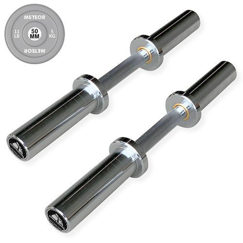 METEOR M-20 Dumbbell Handle,Olympic Barbell Weightlifting Bar in 50mm Loadable Sleeves