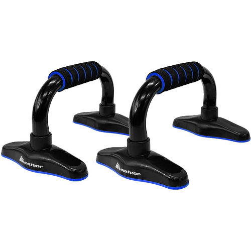 METEOR Push Up Bars, Push-Up Handles 1 Pair (Blue)
