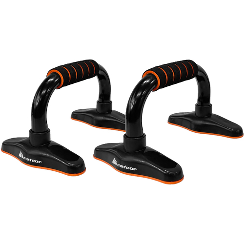 METEOR Push Up Bars, Push-Up Handles 1 Pair (Orange)