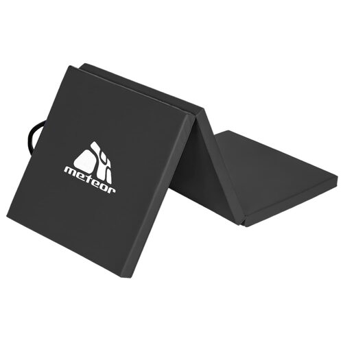 METEOR Tri-fold Gymnastic Mat,Exercise Mat,Tumbling Mat (Black)