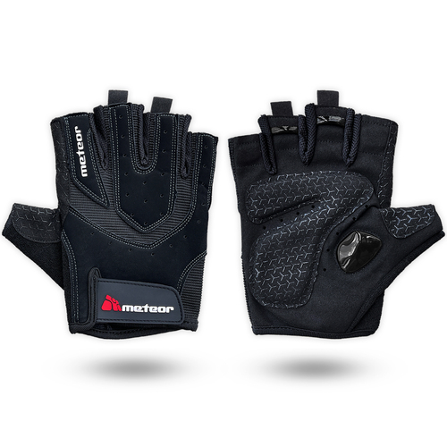 METEOR Weightlifting Gloves Gym Gloves Cycling Gloves with mesh and leather padding (Size S)