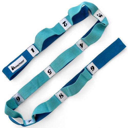 METEOR Multi-Loop Stretching Strap,Non-Elastic Yoga Strap with 10 Loops